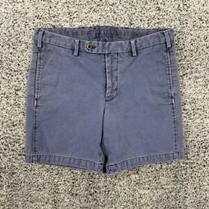 Sid Mashburn Shorts Mens 30 Blue Chino 6" Inseam Cotton Flat Front Casual Preppy